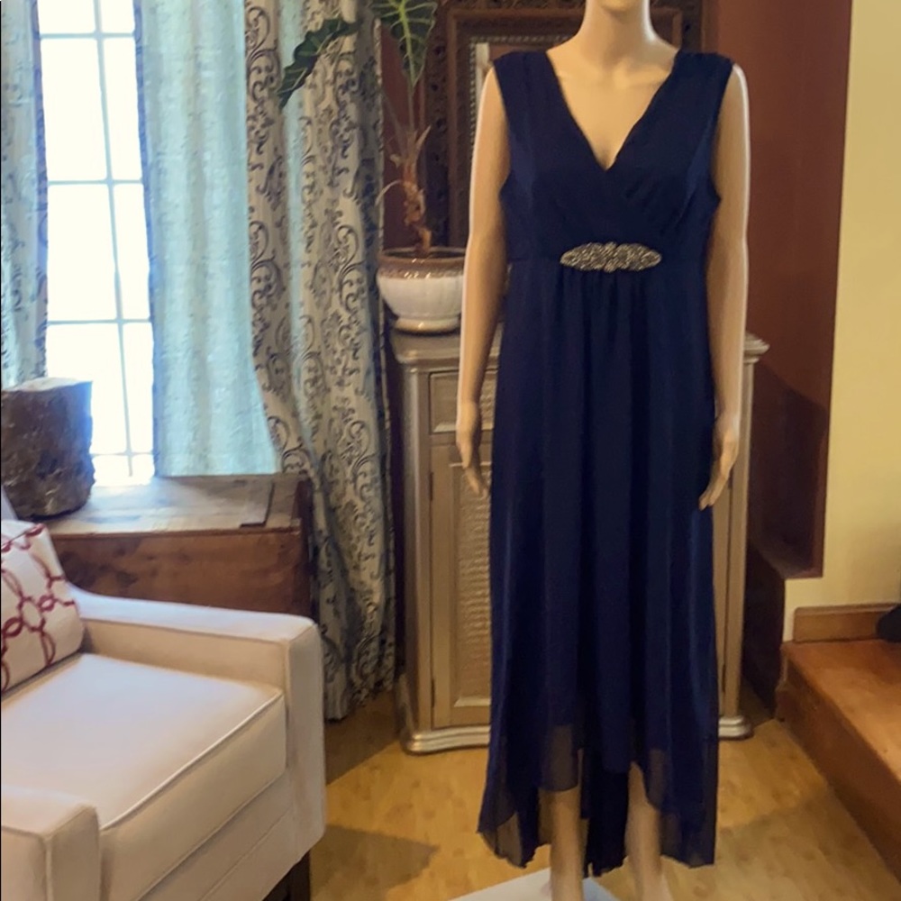 Women’s high low dress navy